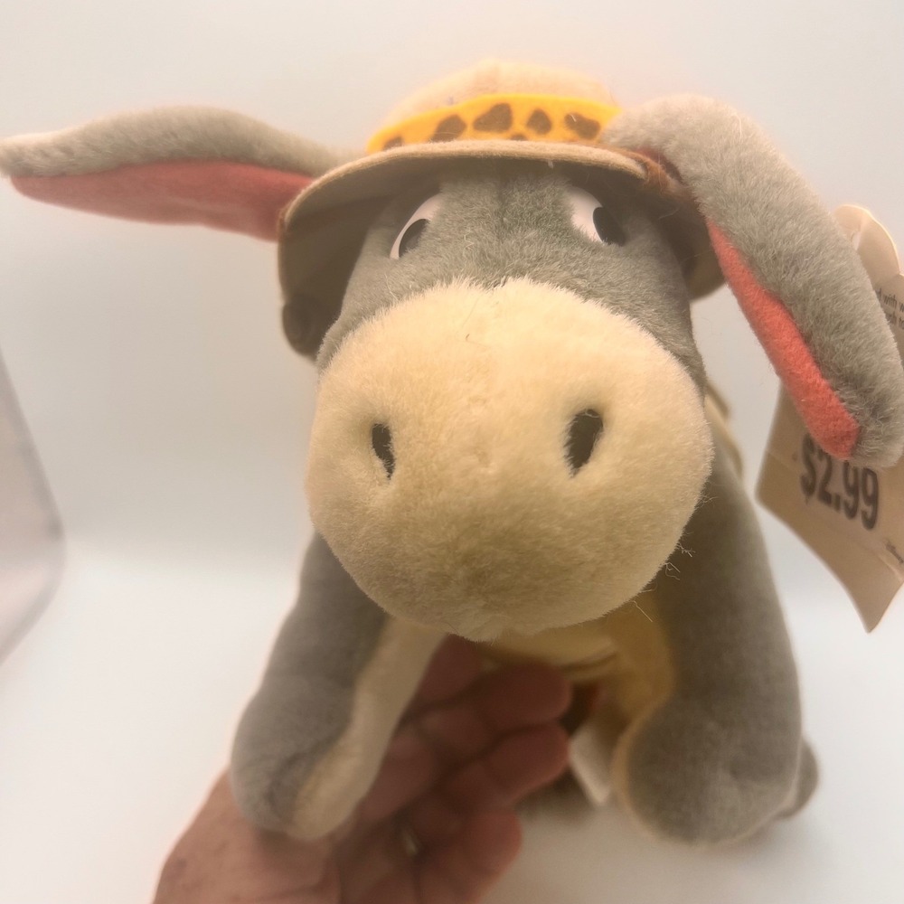 Disney Animal Kingdom Eeyore‎ Plush Safari Hat Backpack Donkey Stuffed Toy